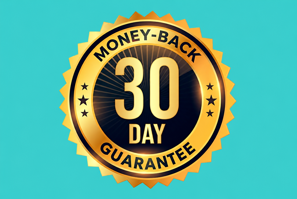 30-day money-back guarantee seal